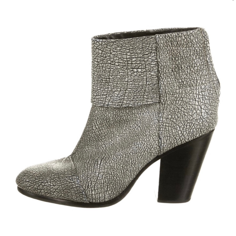 Rag & Bone Newbury Blk/Wht Speckled Bootie - Sz 41